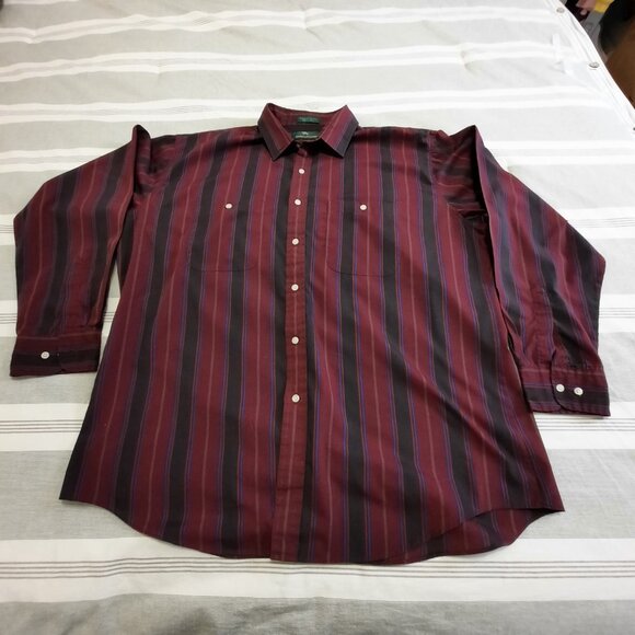 Vintage SteepleChase Button Up Shirt Mens Western Long Striped Xl - Picture 1 of 5